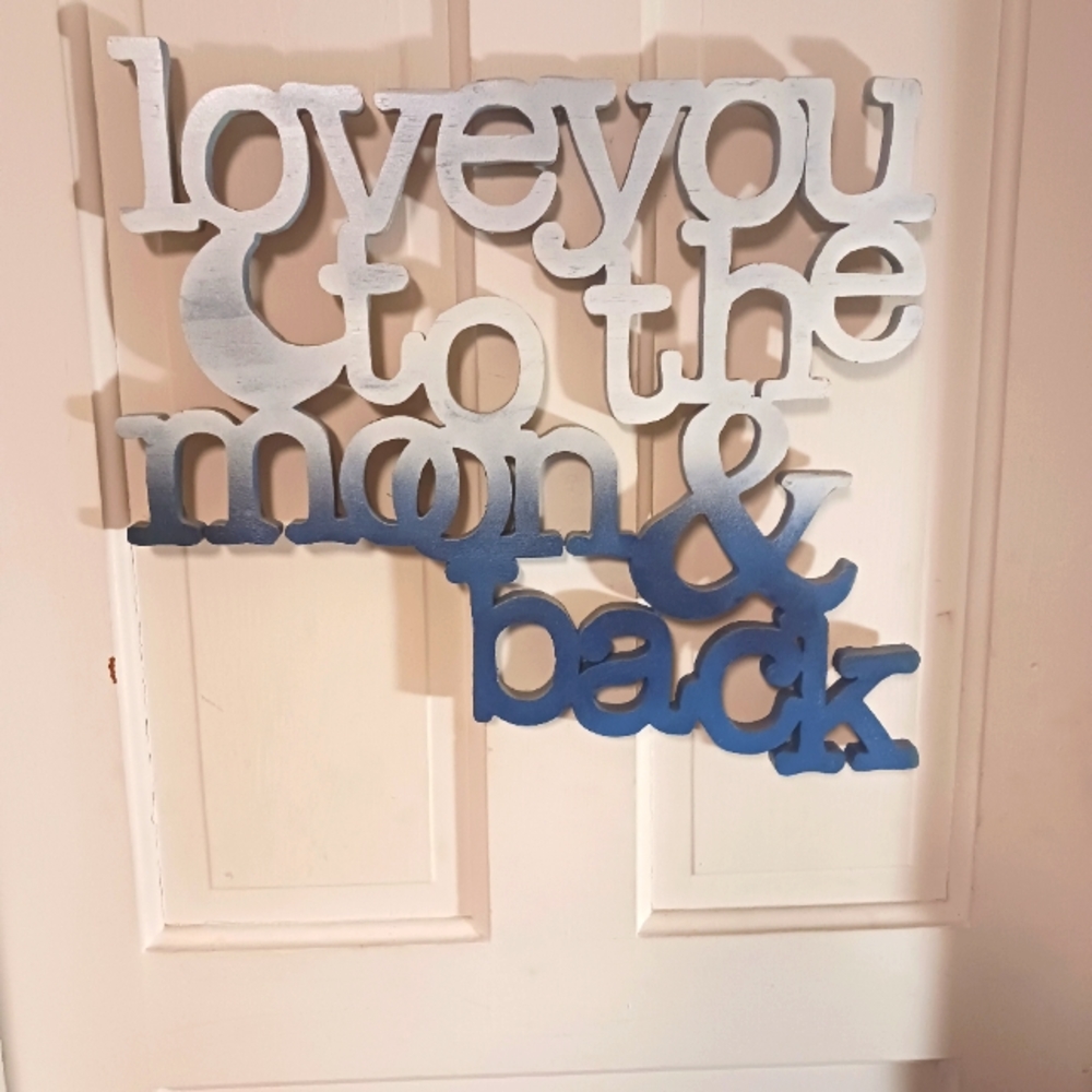 Love you to the moon and back wall hanging